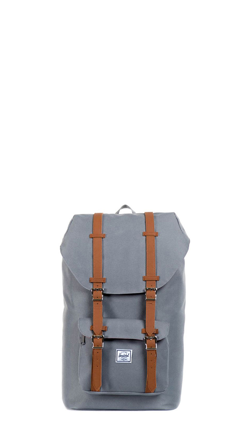 HERSCHEL LITTLE AMERICA Zaino grigio/cuoio in tessuto