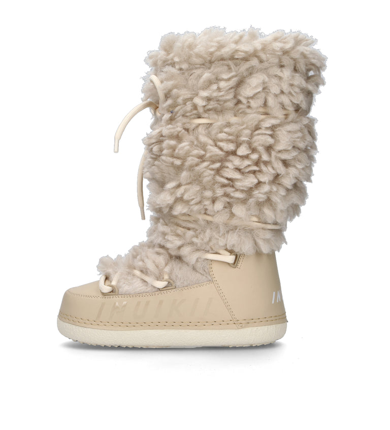 INUIKII Doposci donna beige in pelliccia