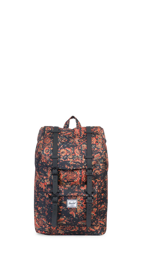 HERSCHEL LITTLE AMERICA MID Zaino nero fantasia tessuto