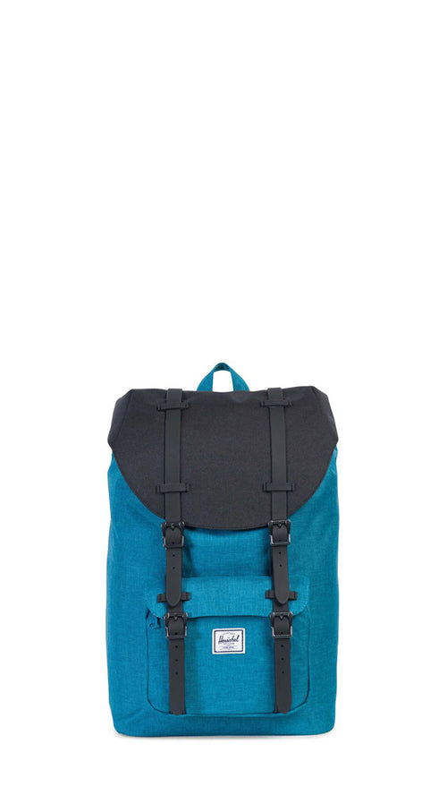 HERSCHEL LITTLE AMERICA MID Zaino nero/turchese in tessuto