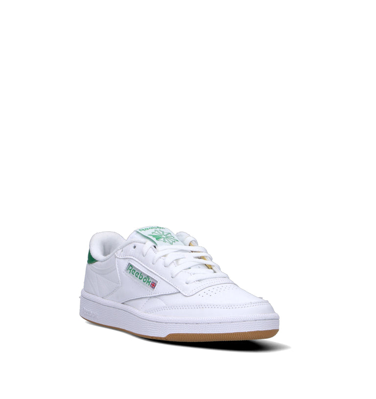 REEBOK Sneaker uomo bianca/verde in pelle
