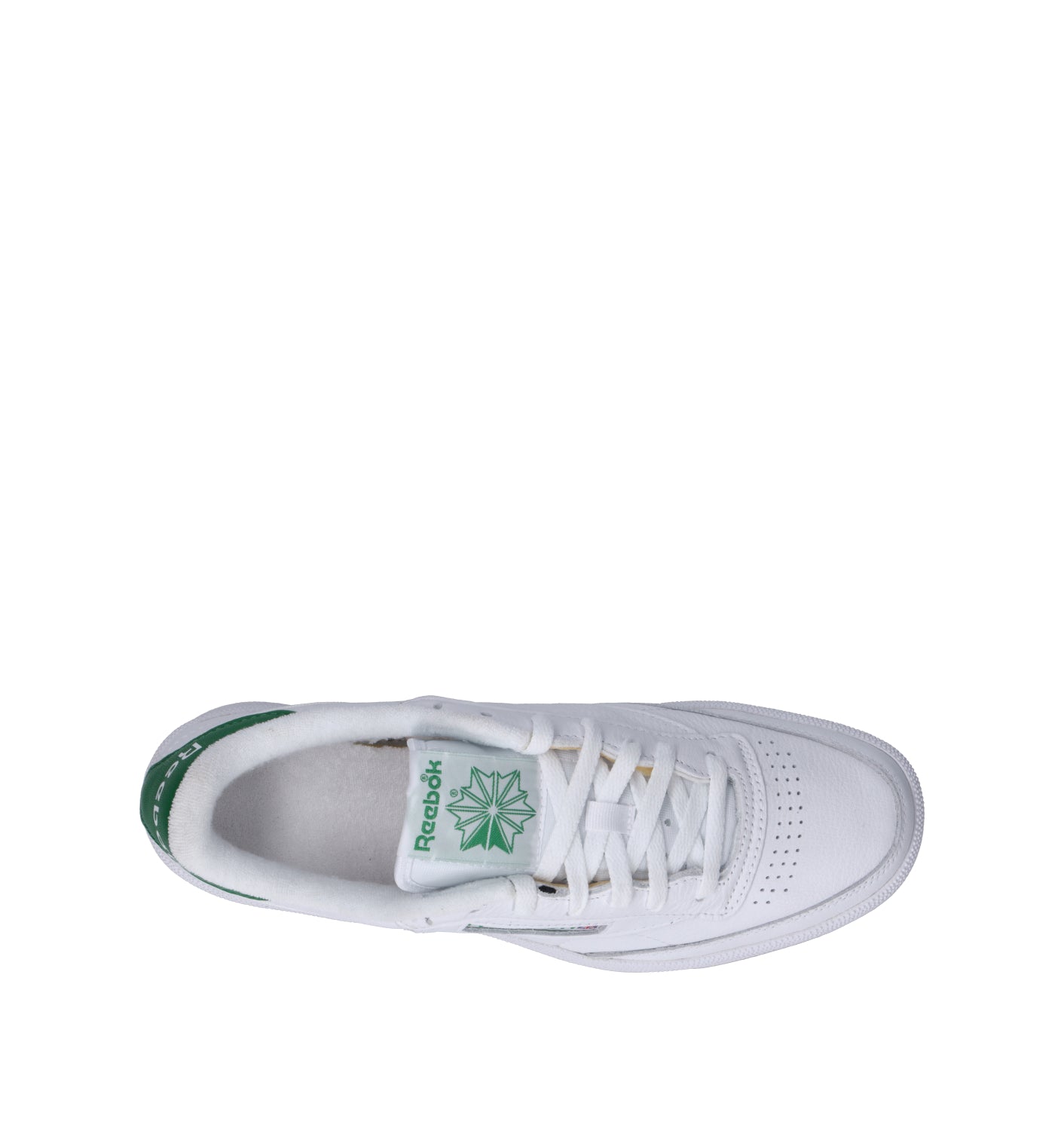 REEBOK Sneaker uomo bianca/verde in pelle