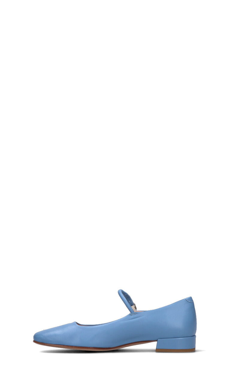 JUBILE' Ballerina donna azzurra in pelle