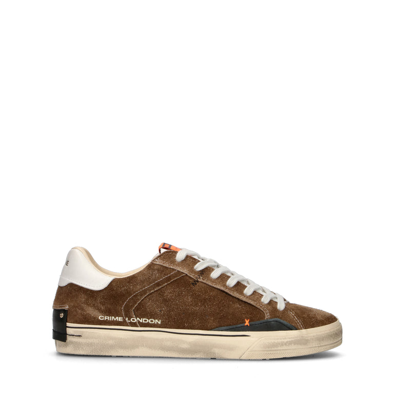 CRIME Sneaker uomo marrone in suede