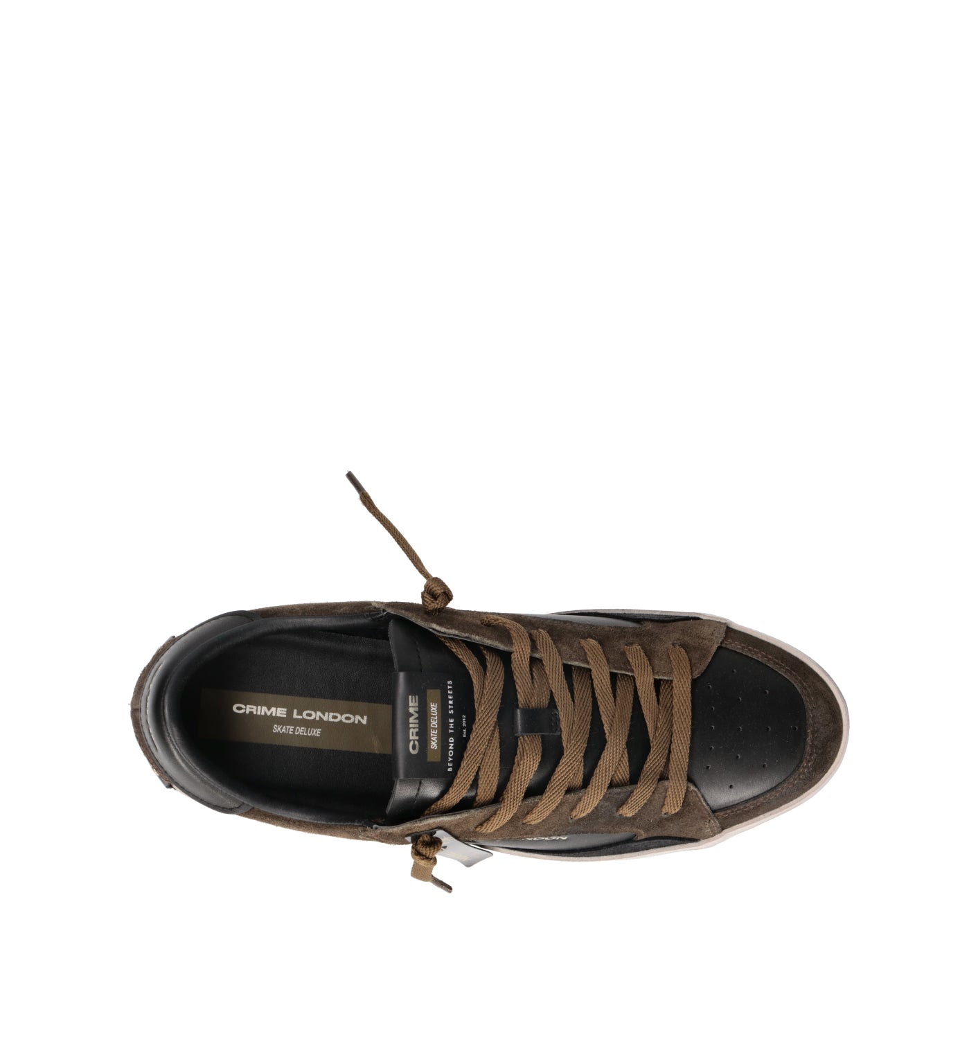 CRIME Sneaker uomo nera in pelle