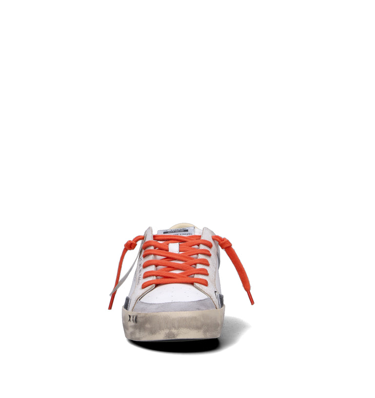 CRIME Sneaker uomo bianca in pelle