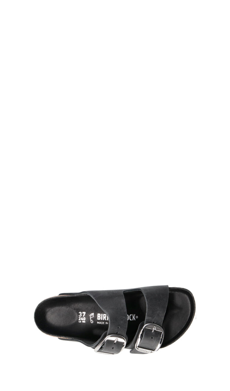 BIRKENSTOCK Ciabatta donna nera in pelle