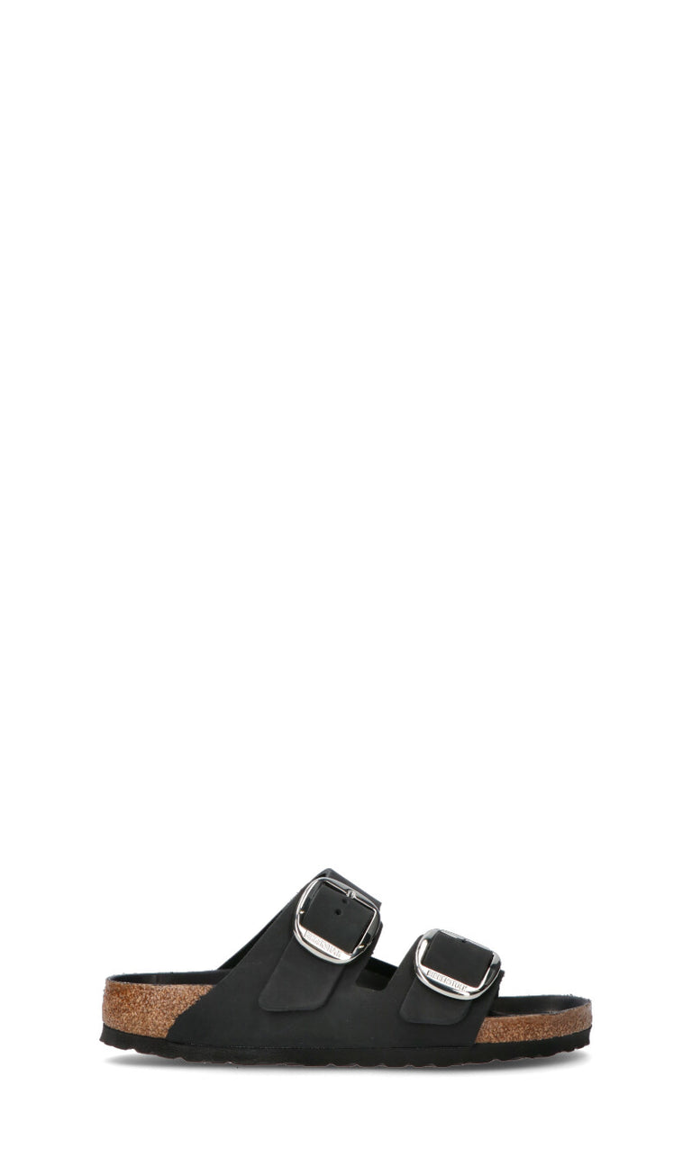 BIRKENSTOCK Ciabatta donna nera in pelle