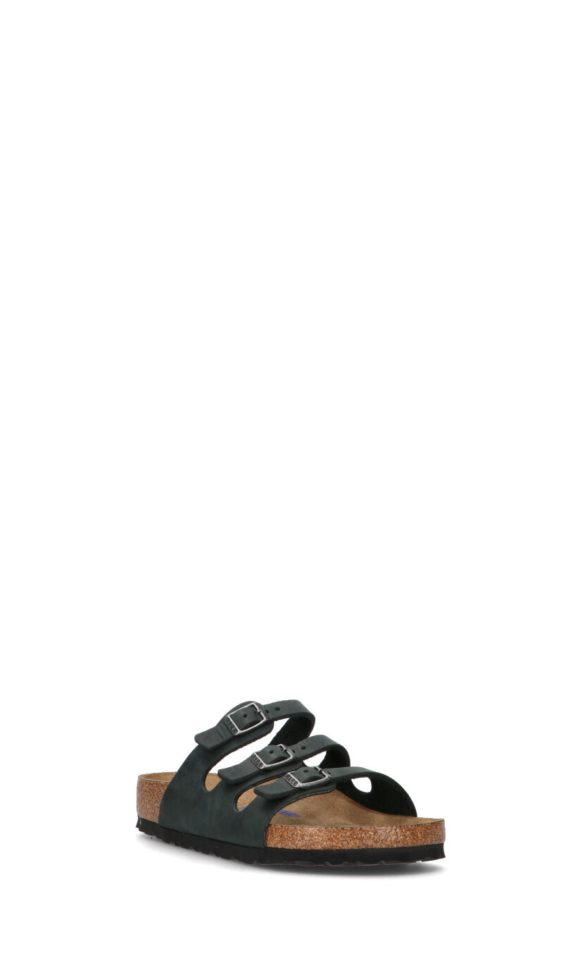 BIRKENSTOCK FLORIDA BS Ciabatta donna nera in pelle