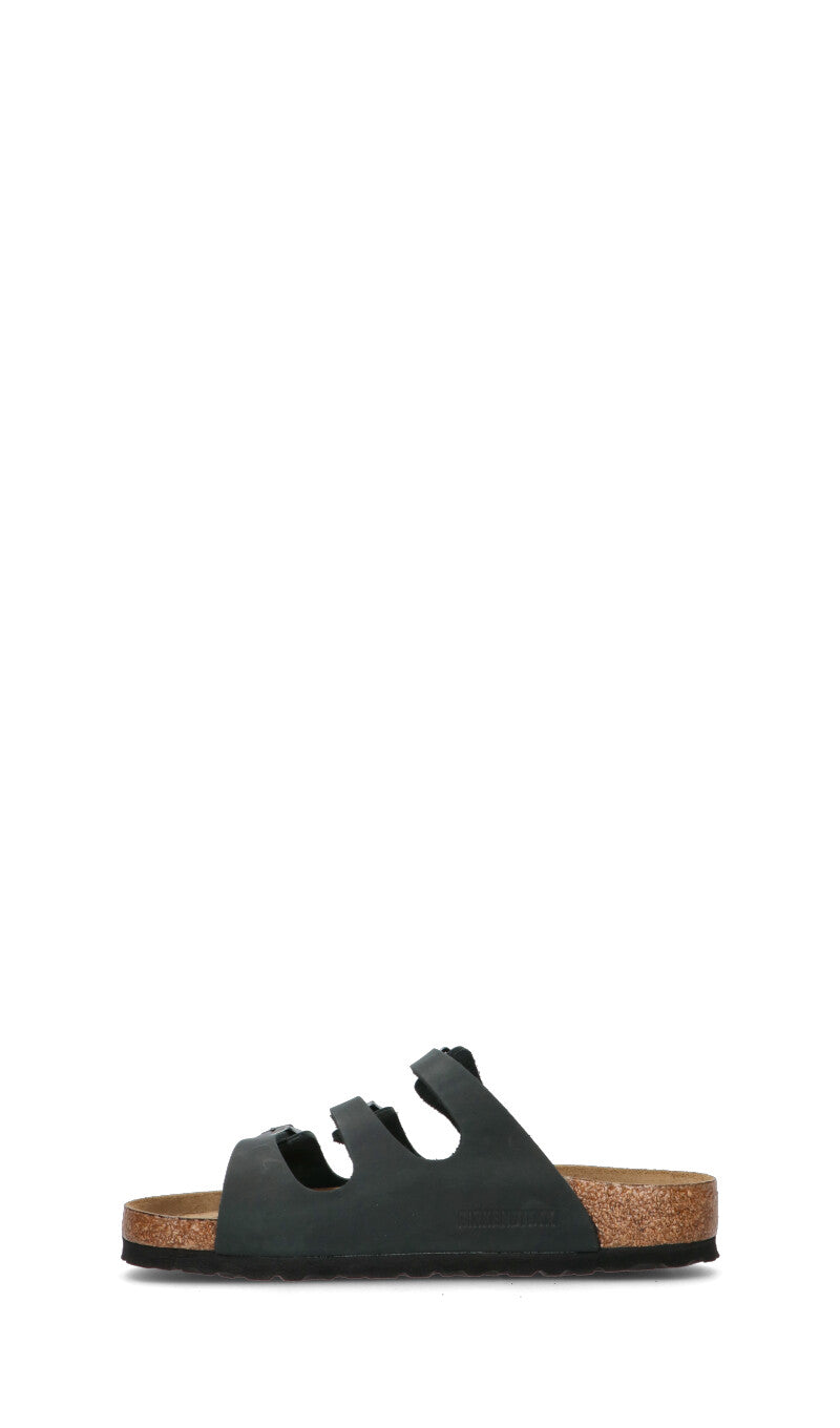 BIRKENSTOCK FLORIDA BS Ciabatta donna nera in pelle