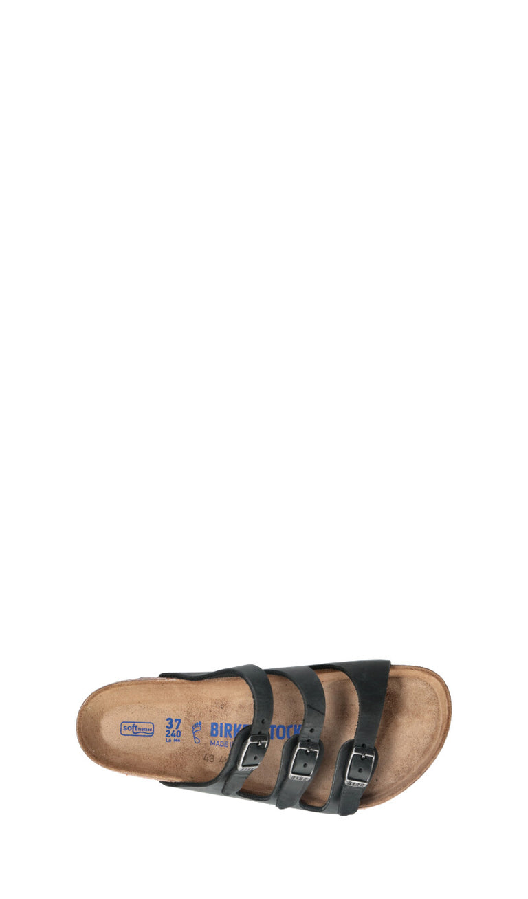 BIRKENSTOCK FLORIDA BS Ciabatta donna nera in pelle