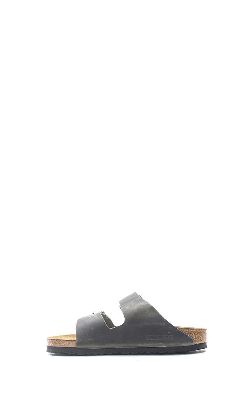 BIRKENSTOCK ARIZONA Ciabatta donna grigia in pelle