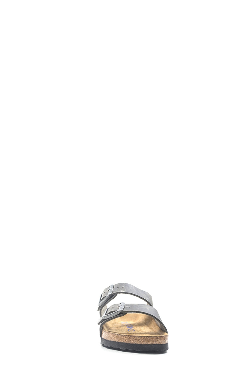BIRKENSTOCK ARIZONA Ciabatta donna grigia in pelle