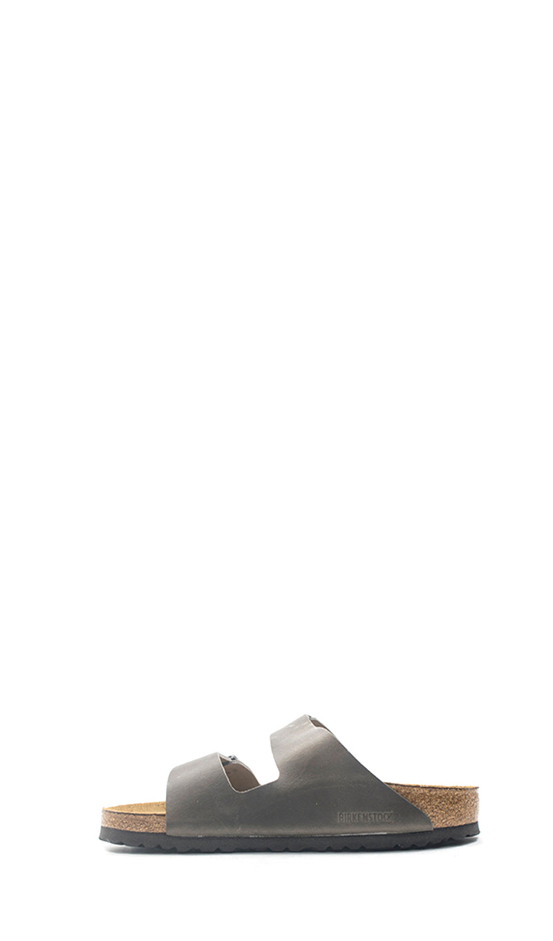 BIRKENSTOCK ARIZONA Ciabatta uomo grigia in pelle