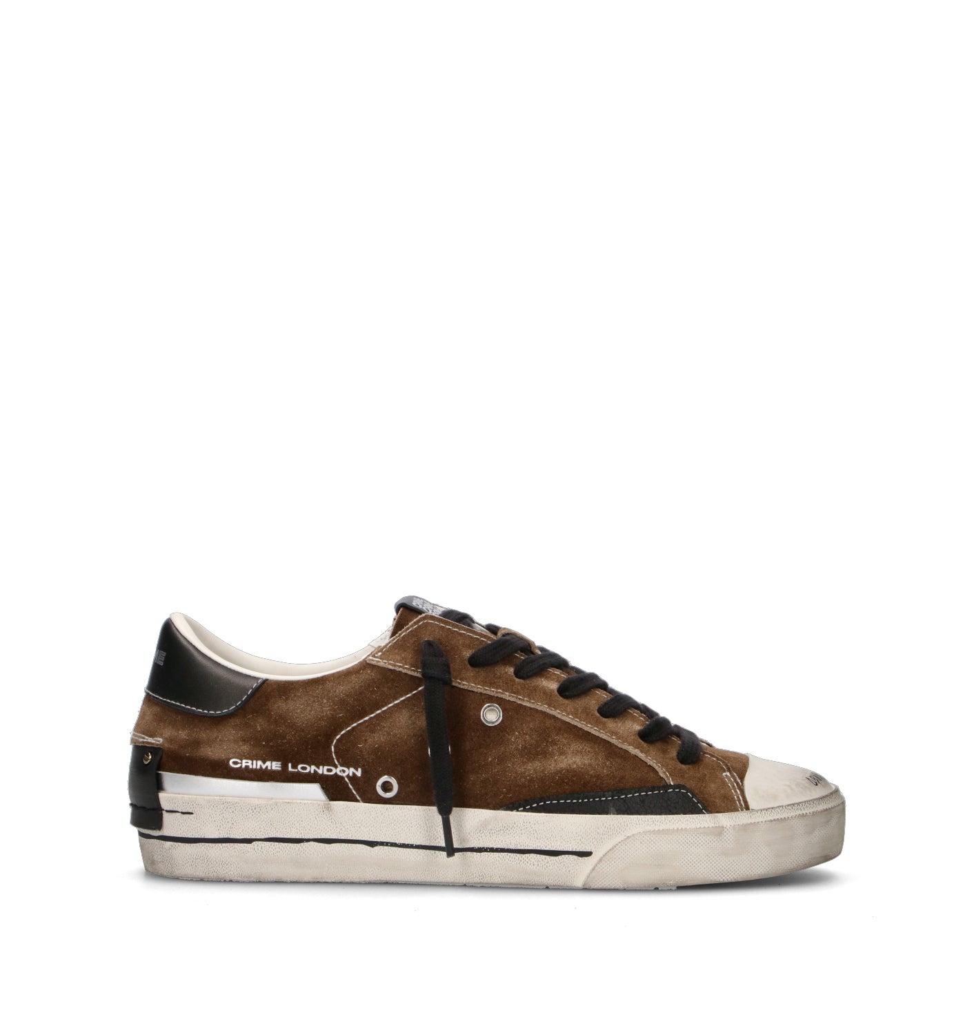 CRIME Sneaker uomo marrone in suede