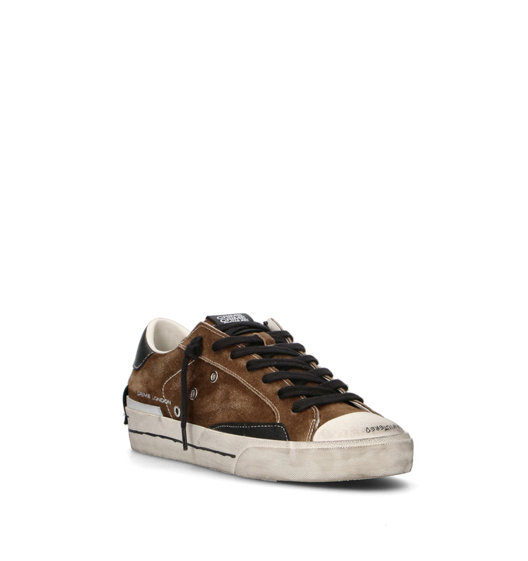 CRIME Sneaker uomo marrone in suede