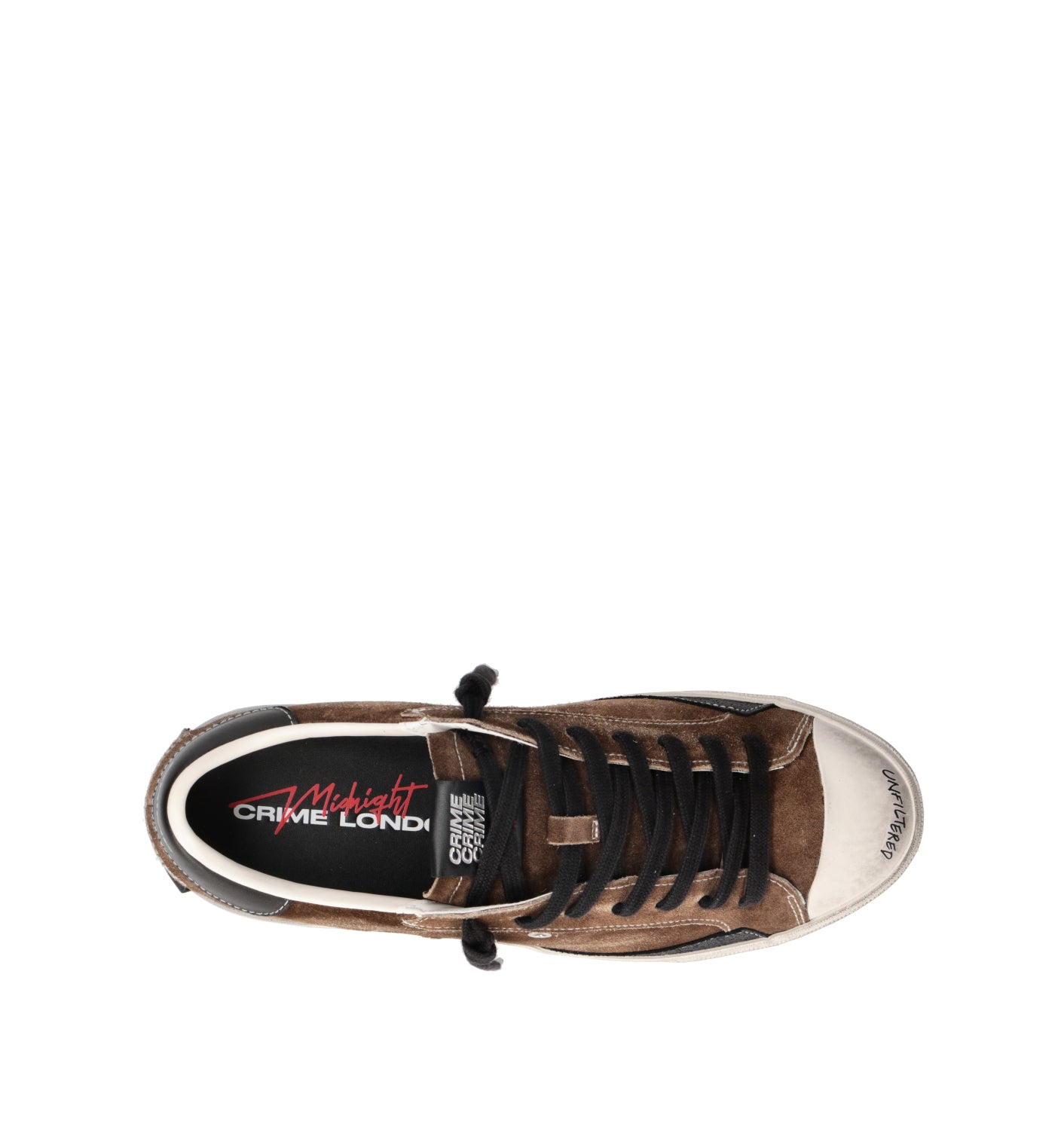 CRIME Sneaker uomo marrone in suede