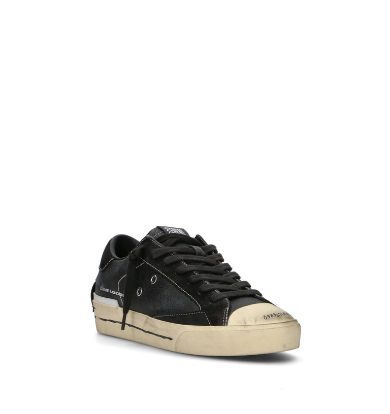 CRIME Sneaker uomo nera in pelle