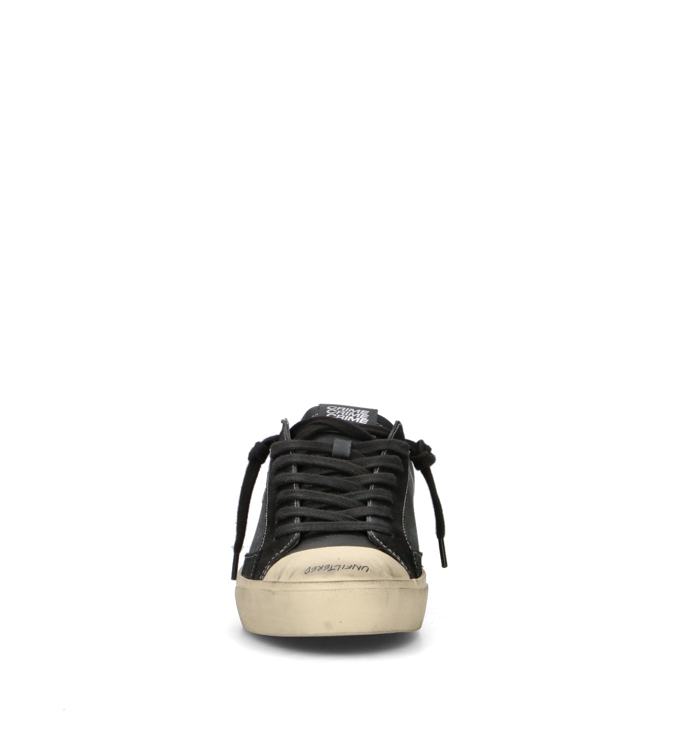 CRIME Sneaker uomo nera in pelle
