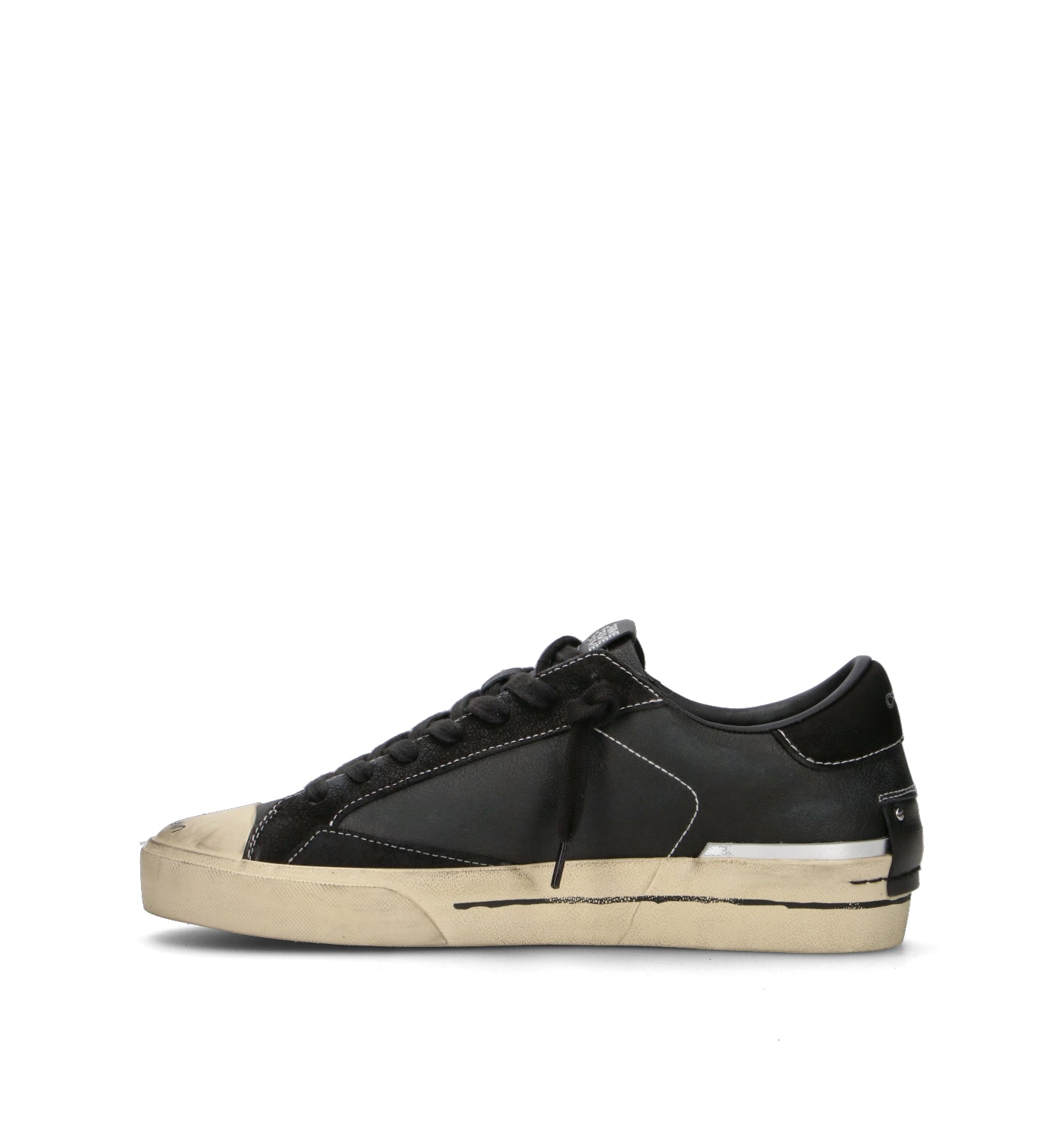 CRIME Sneaker uomo nera in pelle