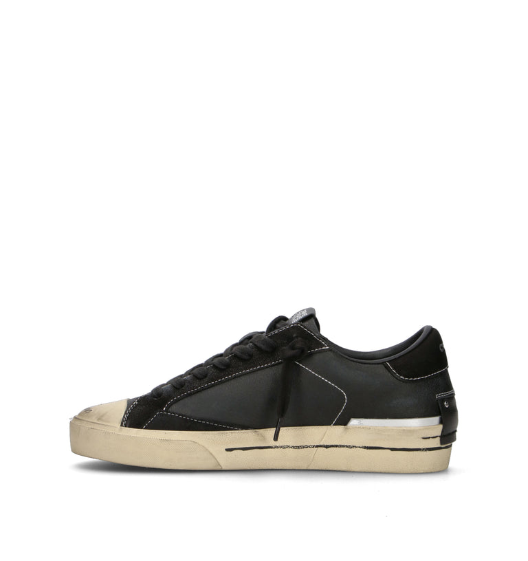 CRIME Sneaker uomo nera in pelle