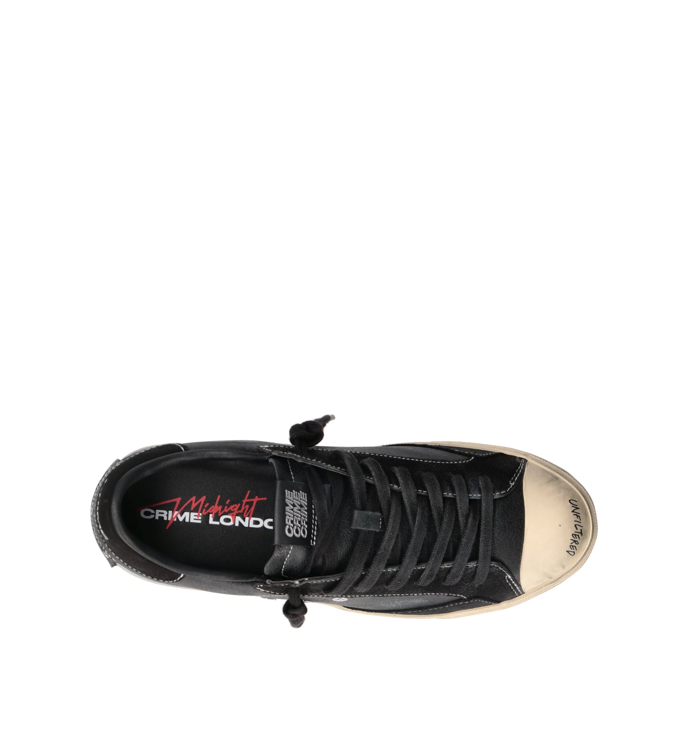 CRIME Sneaker uomo nera in pelle