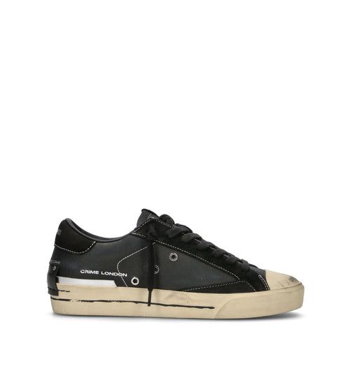 CRIME Sneaker uomo nera in pelle
