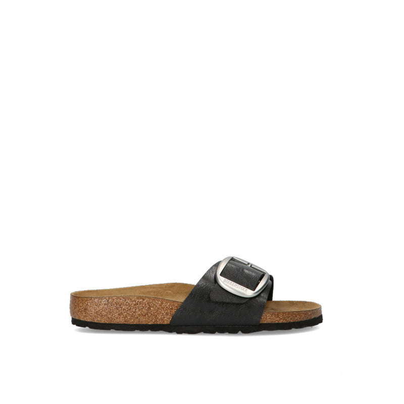 BIRKENSTOCK MADRID BIG BUCKLE Ciabatta donna nera in pelle