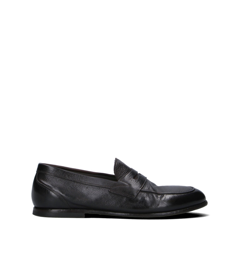 GREEN GEORGE Mocassino uomo nero in pelle
