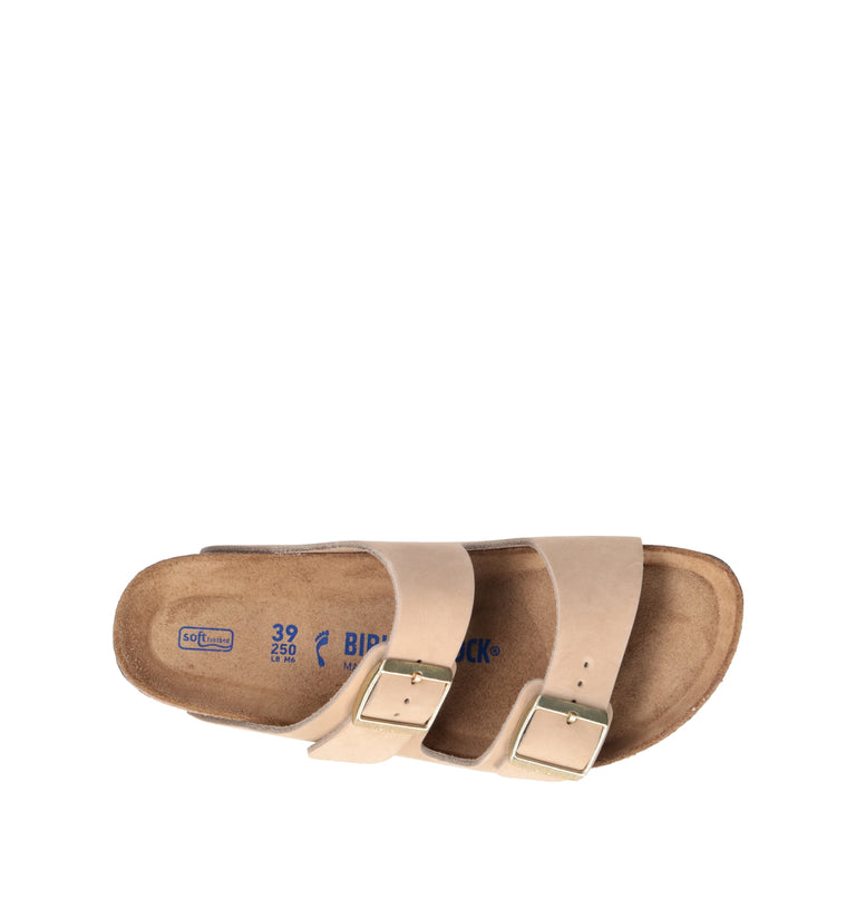 BIRKENSTOCK ARIZONA BS Ciabatta donna beige in nabuck