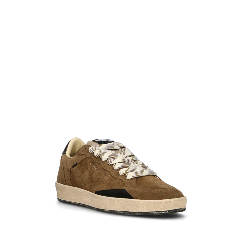 CRIME Sneaker uomo militare in suede