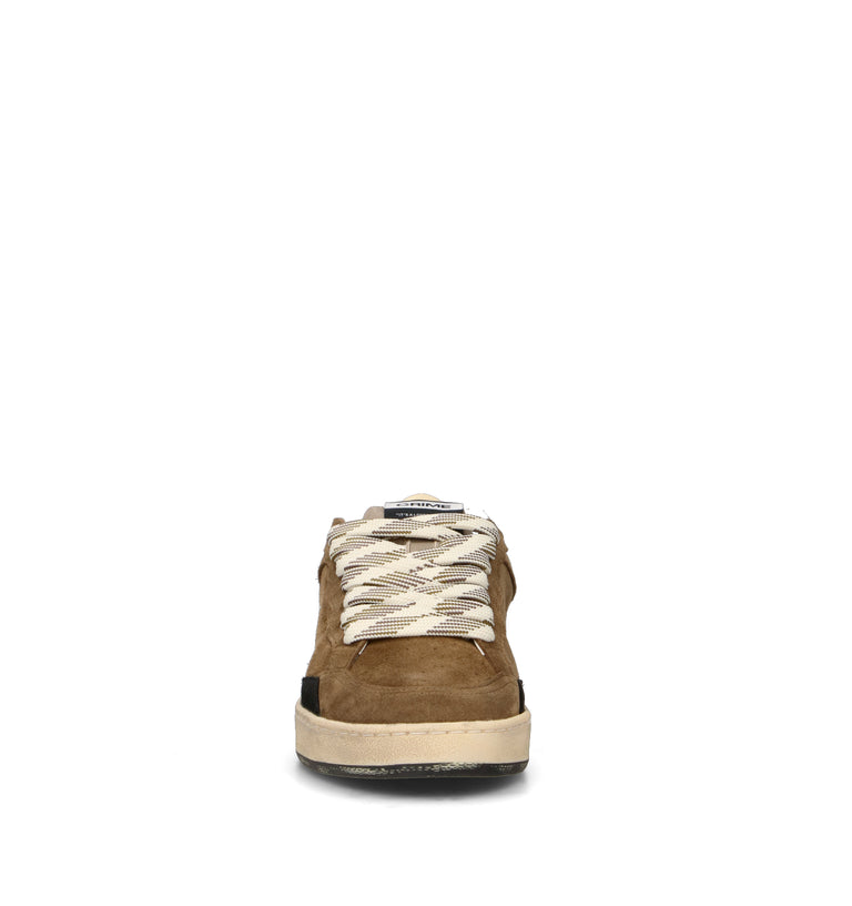 CRIME Sneaker uomo militare in suede