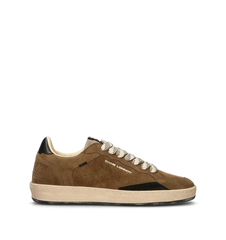 CRIME Sneaker uomo militare in suede