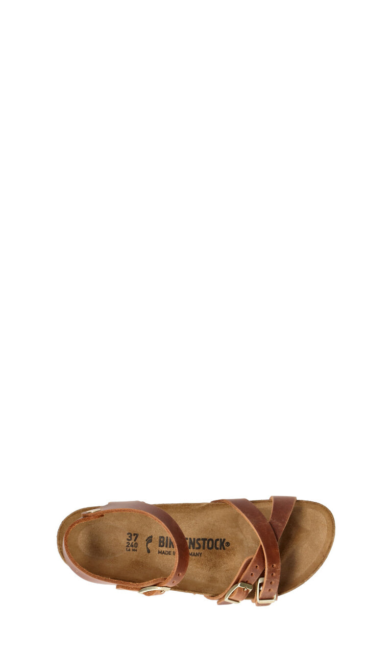 BIRKENSTOCK Sandalo donna marrone in pelle