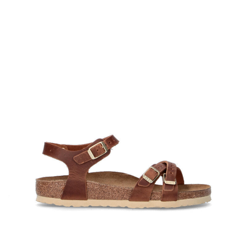 BIRKENSTOCK Sandalo donna marrone in pelle