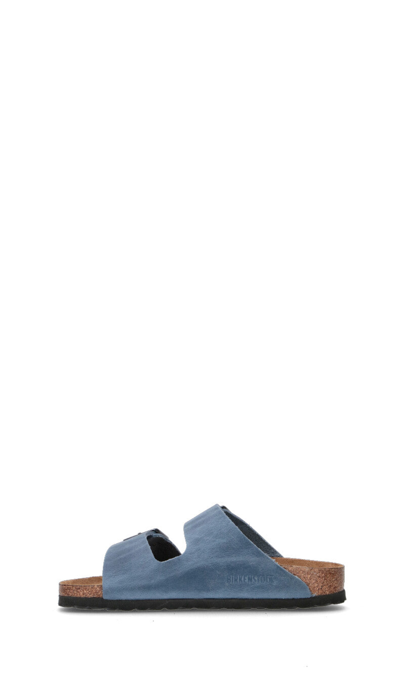 BIRKENSTOCK Ciabatta donna azzurra in pelle
