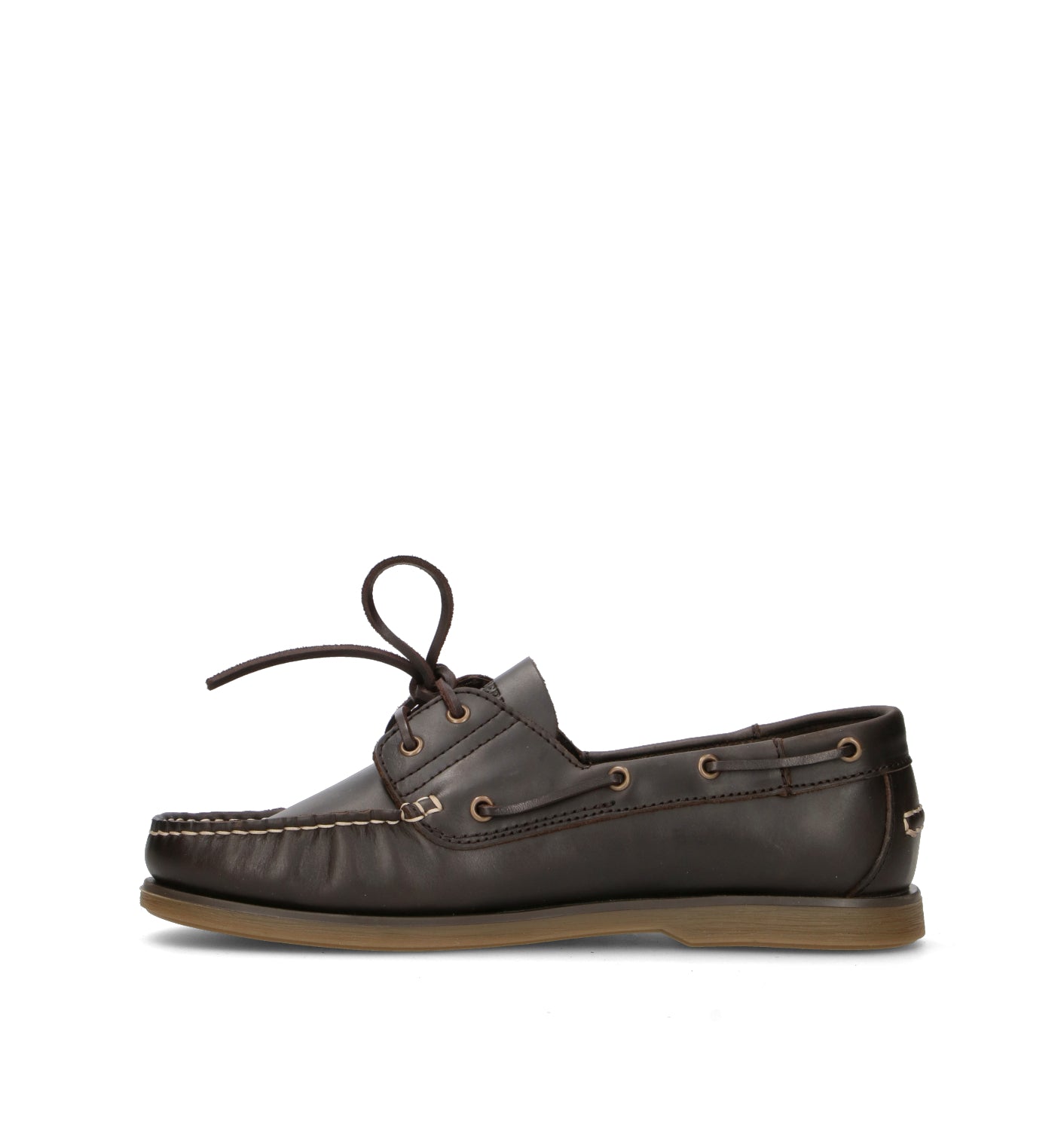 LUMBERJACK Scarpa barca uomo marrone scuro in pelle