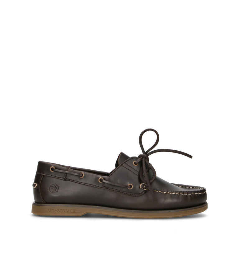 LUMBERJACK Scarpa barca uomo marrone scuro in pelle
