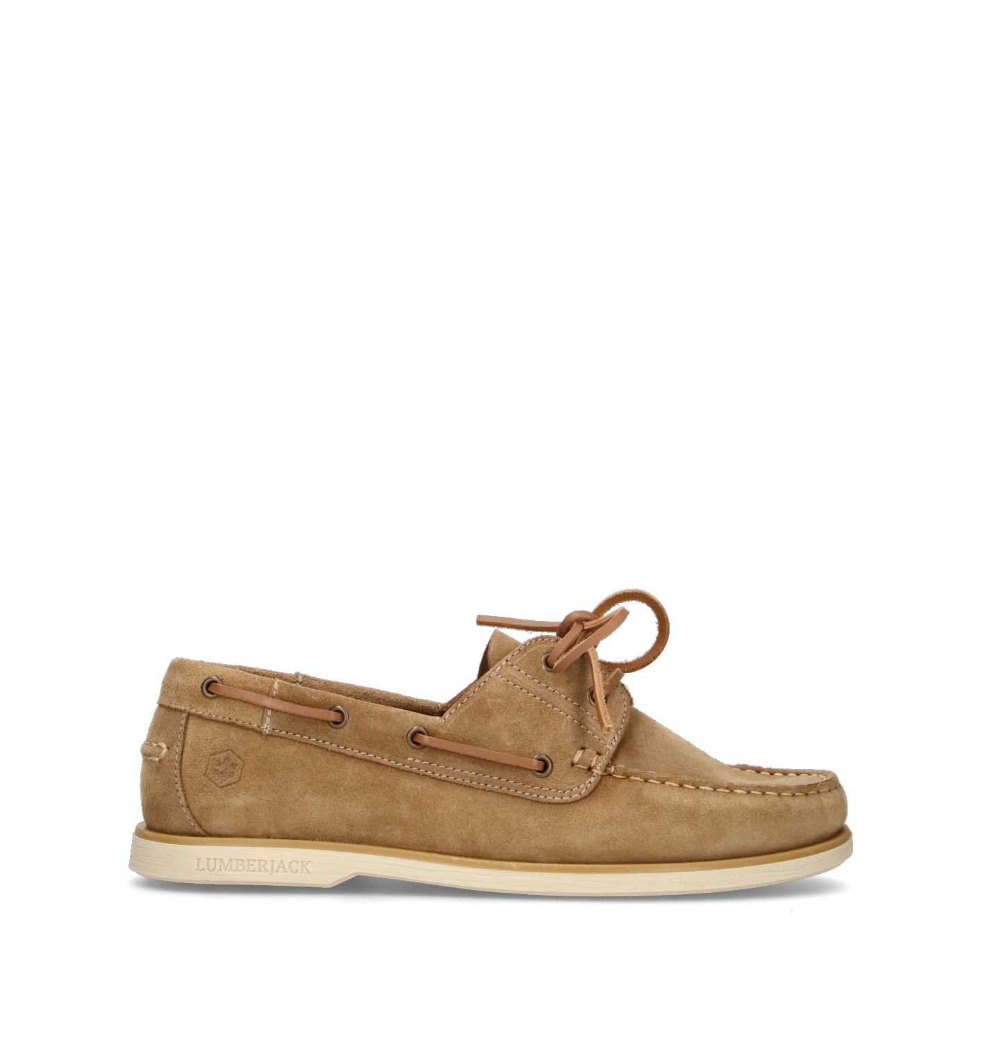 LUMBERJACK Scarpa barca uomo beige in suede
