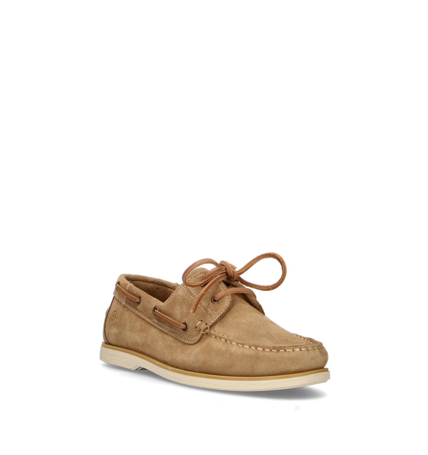 LUMBERJACK Scarpa barca uomo beige in suede