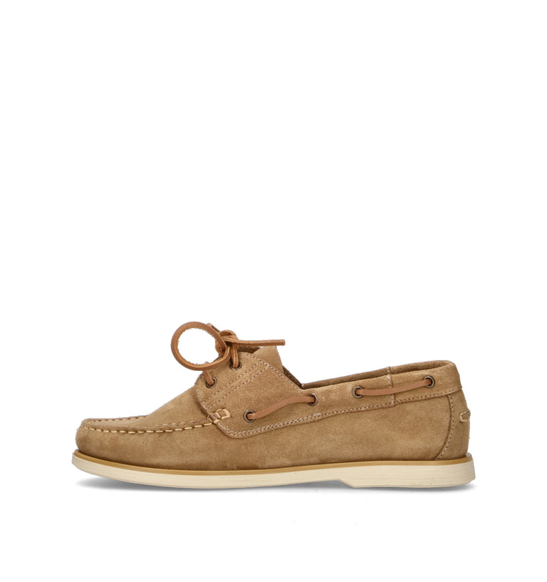 LUMBERJACK Scarpa barca uomo beige in suede