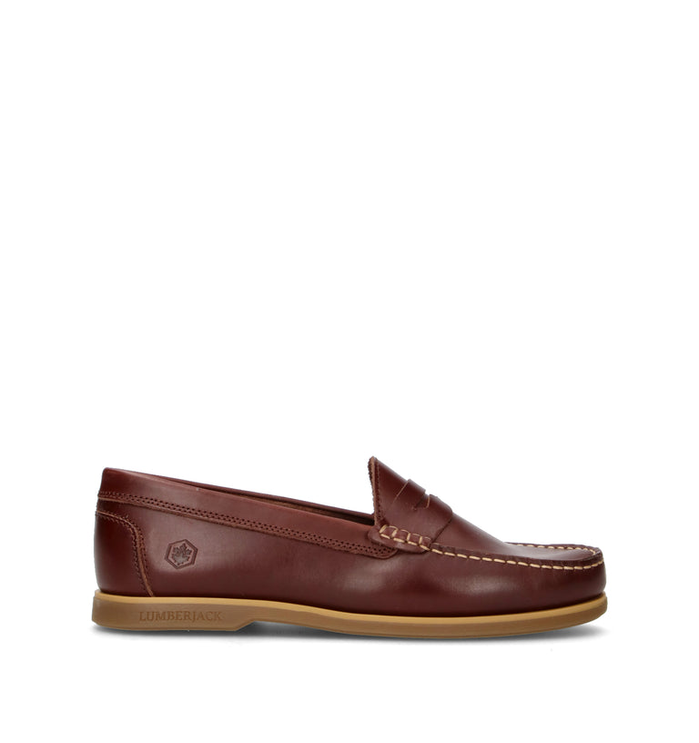 LUMBERJACK Mocassino uomo marrone in pelle