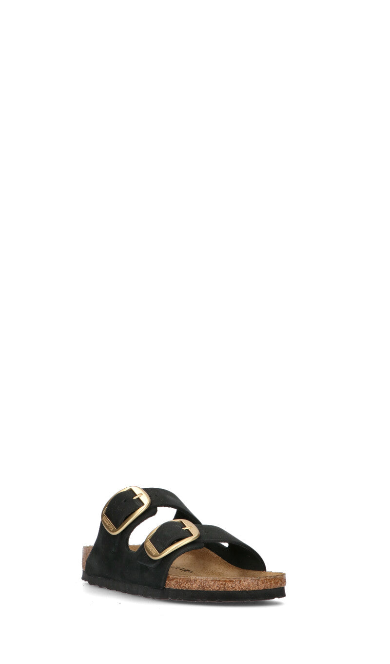 BIRKENSTOCK ARIZONA BIG BUCKLE Ciabatta donna nera in nabuk