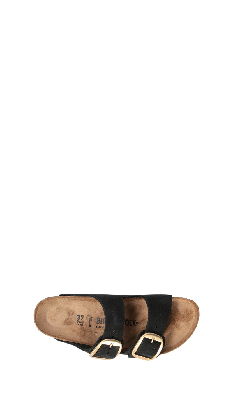 BIRKENSTOCK ARIZONA BIG BUCKLE Ciabatta donna nera in nabuk