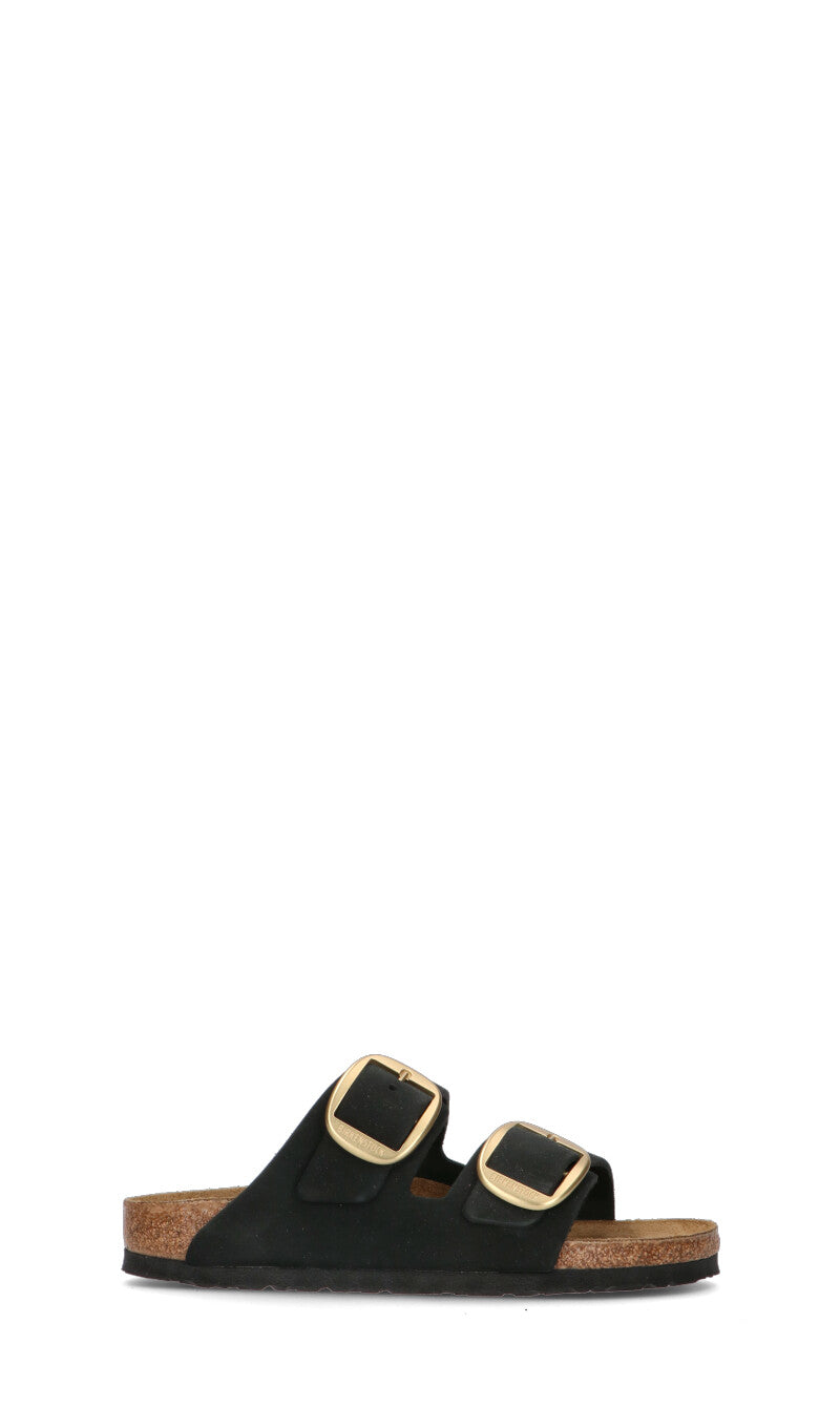 BIRKENSTOCK ARIZONA BIG BUCKLE Ciabatta donna nera in nabuk