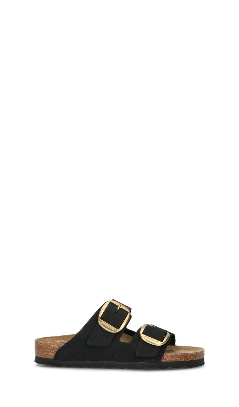 BIRKENSTOCK ARIZONA BIG BUCKLE Ciabatta donna nera in nabuk
