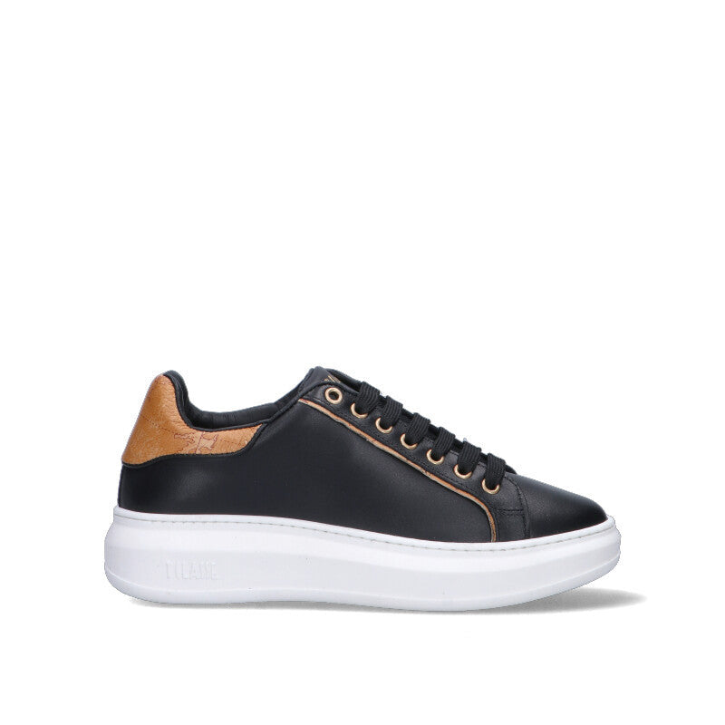ALVIERO MARTINI Sneaker ragazza nera in pelle
