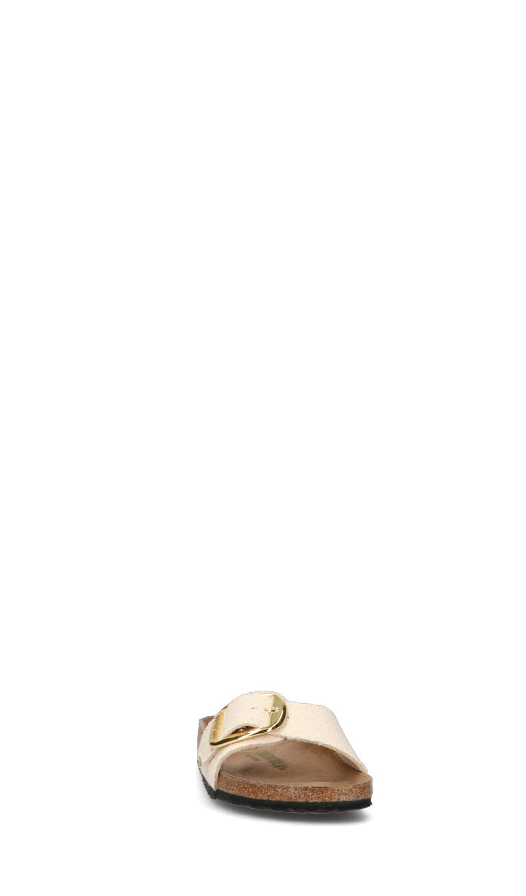 BIRKENSTOCK MADRID BIG BUCKLE RIVET LOGO Ciabatta donna bianca