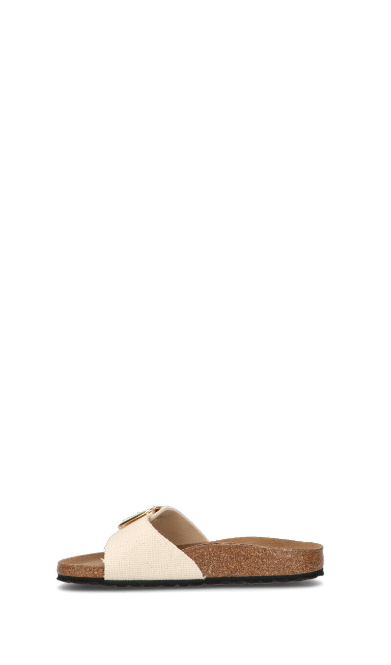 BIRKENSTOCK MADRID BIG BUCKLE RIVET LOGO Ciabatta donna bianca