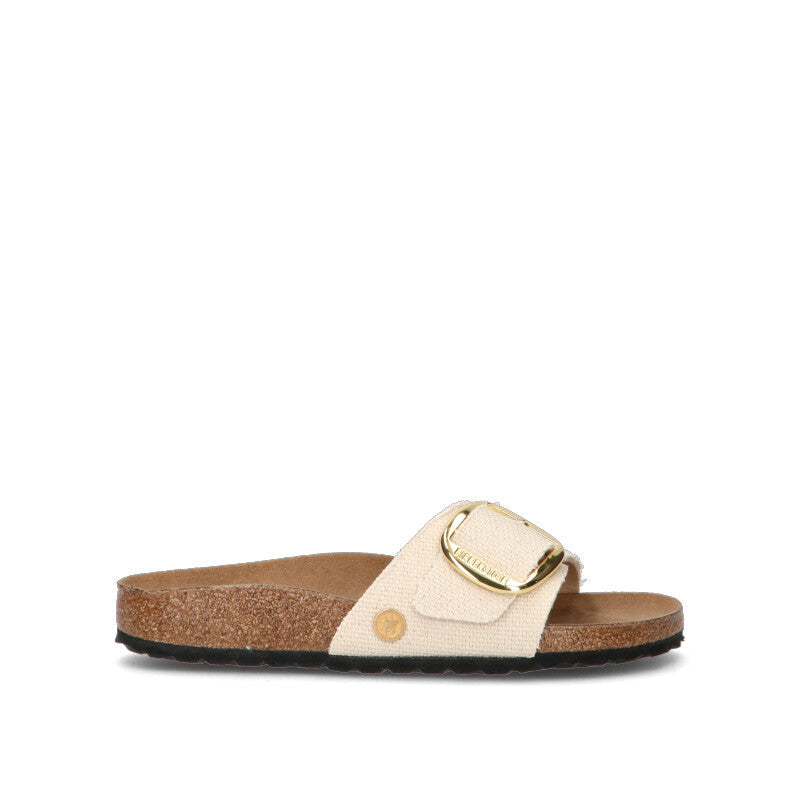 BIRKENSTOCK MADRID BIG BUCKLE RIVET LOGO Ciabatta donna bianca